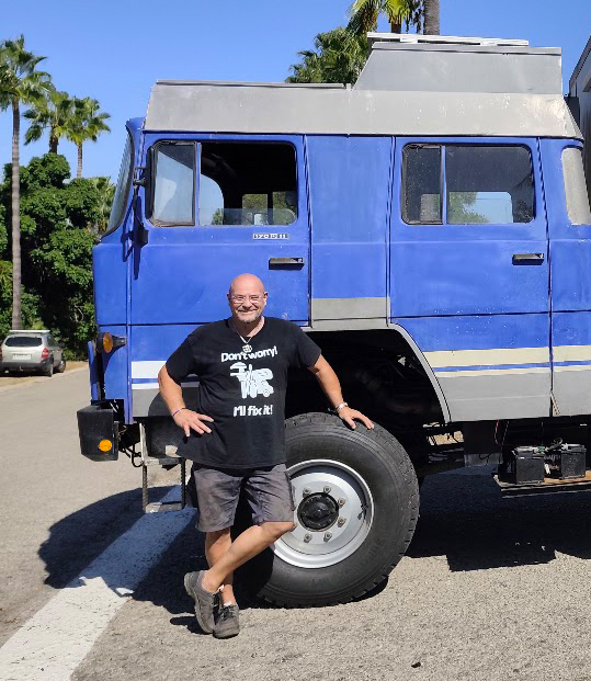 Bee with El Bicho expedition truck