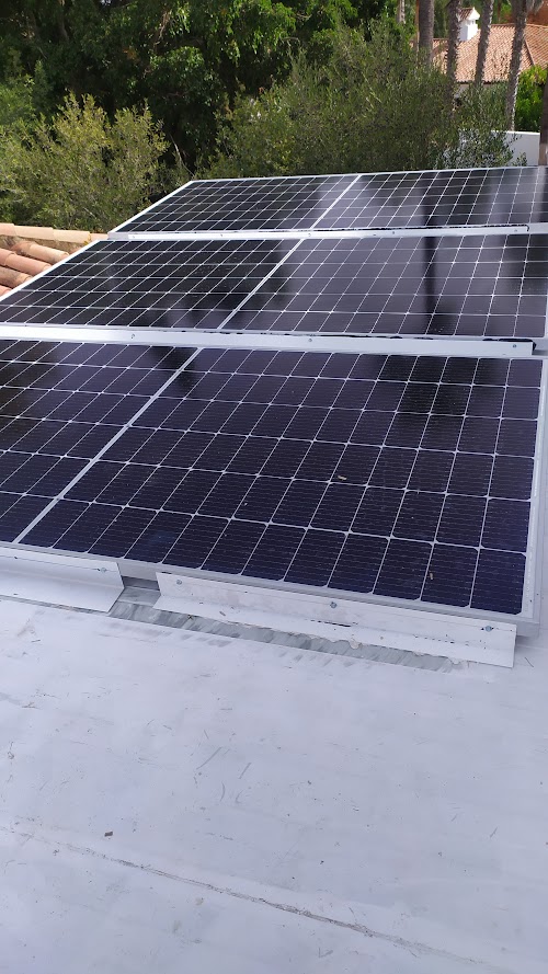 Solar panels on roof
